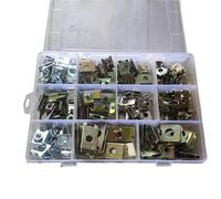 rondelle di rame Kit di clip a forma di U for dadi in metallo for protezione motore, telaio, 11 misure, 100 pezzi, adatti for morsetti a vite for parafanghi, paraurti, guglie, auto, moto e camion.