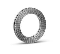Rondelle di sicurezza a cuneo in acciaio inossidabile Nord-Lock, NL12ss-254 | 6 pezzi per M12 | 13 mm x 19,5 mm x 2 mm