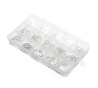 Rondelle di sicurezza in acciaio inox E-Clip per albero di supporto esterno rondelle da 1,2 a 15 mm con scatola di conservazione, set per macchine Wellennut Automotive (290)