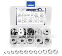 Rondelle in acciaio inox 304, 135 pezzi, supporto per filettature M5, M6, M8, M10, finitura liscia per una manipolazione manuale sicura