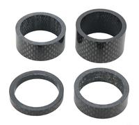Rondelle in fibra di carbonio per biciclette, set di 4 distanziatori con 5 mm, 10 mm, 15 mm, 20 mm per steli da 1 1/8