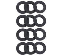 Rondelle in Gomma 12 Pezzi, Set Rondelle in Gomma, Rondelle in Gomma, Nere, per Elementi di Fissaggio, Tappi, Raccordi Idraulici 'acqua (Circonferenza della testa 1/6 15,5-17,5 cm)