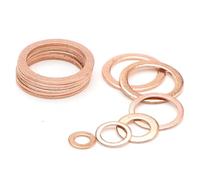 Rondelle in rame, 20 anelli di guarnizione ad anello piatto con rondella in rame(10X14X1.5)