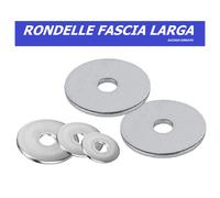 RONDELLE LARGHE PIANE PER VITI DA M3 A M20 GREMBIALINE FASCIA LARGA ZINCATO 9021