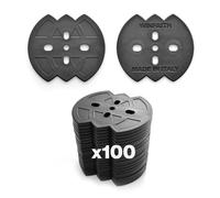 Rondelle Nere in Plastica per Fissaggio Picchetti Telo Pacciamatura Telo per