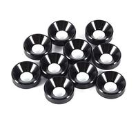 Rondelle per contropiede per le rondelle a testa piatta rondelle a vite a testata contagliato guarnizione testa in lega di alluminio in lega nera M5 dimensione 10pcs ad alta