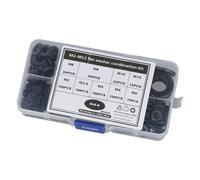 Rondelle Piatte Assortite Zincato 684 Pezzi/Set 9 Misure Assortimento Nero