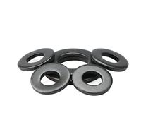 rondelle piatte in acciaio al carbonio, Rondella piatta in acciaio al carbonio nero M2-M12, guarnizione metallica tonda liscia(M2X4.5X0.5 (50pcs))