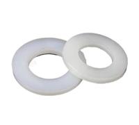Rondelle piatte rotonde isolate in plastica bianca M2-M20, 10-100 pezzi(M2x5x1-100PCS)