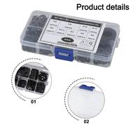 Rondelle Piatte Zincato 684 Pezzi/Set 9 Misure Assortimento Acciaio Lega