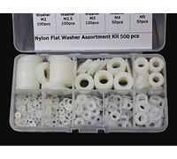 Rondelle Plastica M2 M2.5 M3 M4 M5 M6 M8 M10 Rondella Nylon Piatte Rondelle Assortimento 500 pezzi