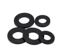 Rondelle Plate Rondella Piatta in Plastica Nylon Bianco Nero M2 M2.5 M3 M4 M5 M6 M8 M10 M12 M14 M16 M18 M20 M22 M24 Guarnizioni Isolanti Guarnizione Anello distanziatore (Black,M8 x 16 x 1 x 1 x 50