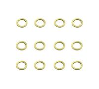 Rondelle Tonde Ottonate per Porte - Kit per Regolazione e Sollevamento Porte, Facili da Installare e Resistenti, Rondelle Alzaporta Disponibili più Diametri (Ø 10 mm. 12 pezzi)