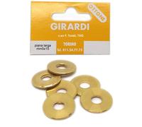 RONDELLE TORNITE PIANE LARGHE IN OTTONE M5x15 - DIN 9021