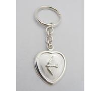 Rondine : Portachiavi a Cuore in Argento 925 - Balestruccio - Uccello