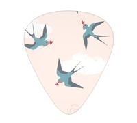 Rondini con cuori,12 pezzi di plettri per chitarra, 3 plettri di diverso spessore per chitarra acustica, basso, ukulele