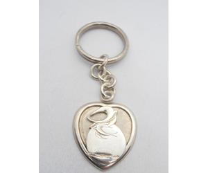 Rondini e Sole : Portachiavi a Cuore in Argento 925 - Balestruccio - Rondine