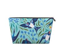 Rondini volanti Fiori primaverili, Borsa per il trucco Borsa per cosmetici Borsa da toilette da viaggio portatile Borsa da toilette