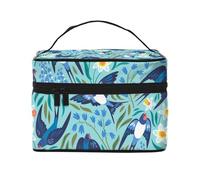 Rondini volanti Fiori primaverili, Borsa per il trucco Borsa per cosmetici Borsa da viaggio portatile da viaggio Astuccio per matite