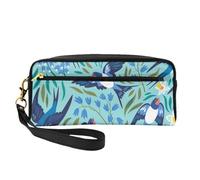 Rondini volanti Fiori primaverili, Borsa per il trucco Borsa per cosmetici Borsa da viaggio portatile da toilette Astuccio in pelle per donne e ragazze
