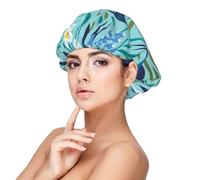 Rondini volanti Fiori primaverili,Cuffia da notte in raso per adulti - Cuffia da notte elastica per donna, copricapelli per la notte