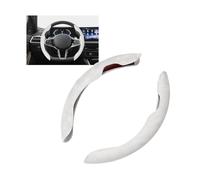 Rondrive Coprivolante per auto, in pelle scamosciata, universale, segmentato, set da 3 pezzi, antiscivolo, in pelle, 37-39 cm, per volante a forma di D, forma rotonda, 99%, per auto, SUV, camion
