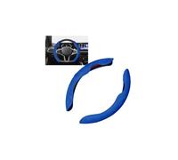 Rondrive Coprivolante per auto, in pelle scamosciata, universale, segmentato, set da 3 pezzi, antiscivolo, in pelle, 37-39 cm, per volante a forma di D, forma rotonda, 99% per auto, SUV, camion, blu