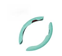 Rondrive Coprivolante per auto, in pelle scamosciata, universale, segmentato, set da 3 pezzi, antiscivolo, in pelle, 37-39 cm, per volante a forma di D, forma rotonda, azzurro
