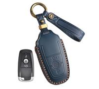 Rondrive Custodia in Pelle per Chiave Compatibile con Ford Explorer EV 2026 Transit Custom Ranger T9 Mustang Mach-e Everest 2023-2025 Portachiavi Auto Custodia per Chiave Cover per Chiave Protezione