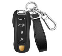 Rondrive Custodia per chiave auto compatibile con Porsche Panamera Cayenne Taycan 911 Carrera 2017-2025, nero (design a 3 pezzi)