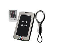 Rondrive Custodia per chiave compatibile con Mitsubishi ASX Colt 2023-2026, in metallo, per Renault Austral Alpine A290 A390, accessorio per chiave telecomando, 4 pulsanti, nero