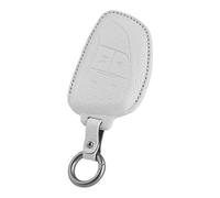 Rondrive Custodia protettiva per chiave a 4 pulsanti compatibile con Chevrolet Silverado 1500 2500HD 2021-2026 Suburban Tahoe Colorado Traversee, custodia protettiva in vera pelle, bianco