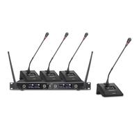 Rondson - BE-10 CONF 4 Sistema radio senza fili per conferenze e presentazioni con microfoni da tavolo indipendenti