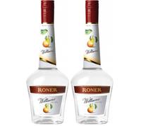 Roner Williams (1x 0,7l) - Distillato di Frutta dalla Distilleria Artigianale Alto Adige Südtirol più premiata d'Italia - 700 ml (Confezione da 2)