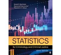 Ronet D. Bachman Raymond Paternoster Statistics for Criminology an (Tascabile)