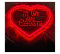 RONGCH Luci al Neon Da Parete Insegna Al Neon A Forma Di Cuore Con Luce LED Til We Are Ghosts Per Decorazioni Gotiche, Inquietanti, Per Finestre, Camere Da Letto, Feste, 36.5cmx36cm(B)