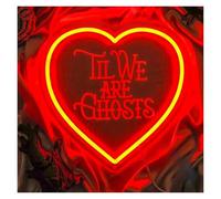 RONGCH Luci al Neon Da Parete Insegna Al Neon A Forma Di Cuore Con Luce LED Til We Are Ghosts Per Decorazioni Gotiche, Inquietanti, Per Finestre, Camere Da Letto, Feste, 36.5cmx36cm(UN)
