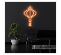 RONGCH Luci al Neon Da Parete Insegna Al Neon A Forma Di Lanterna, Adatta Per Decorazioni Murali Per Festival, Con Luminosità Regolabile, 23cmx33cm(C)