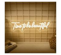 RONGCH Luci al Neon Da Parete Insegna Al Neon A Time To Be Beautiful Dimmerabile Per Camera Da Letto, Soggiorno, Bar, Festa Di Compleanno, Decorazione Da Parete, 50cmx14cm(C)