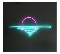 RONGCH Luci al Neon Da Parete Insegna Al Neon Alba E Onda, Decorazione Da Parete Per Cameretta Dei Bambini, Sala Giochi, Bar, Pub, Negozio, Lampade Decorative Multiuso, 38cm(E)