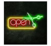 RONGCH Luci al Neon Da Parete Insegna Al Neon Con Forbici E Luminosità Regolabile, Adatta Per Decorazioni Da Barbiere, 21cmx45cm(D)