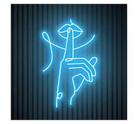 RONGCH Luci al Neon Da Parete Insegna Al Neon Con Labbra E Dita, Decorazione Da Parete Per Negozi, Camere Da Letto, Centri Estetici, Saloni Di Bellezza, Lampade Decorative, 38cm(D)