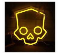 RONGCH Luci al Neon Da Parete Insegna Al Neon Con Teschio E Scheletro Per Sala Giochi, Caverna Dell'uomo, Decorazione La Casa 31x28cm