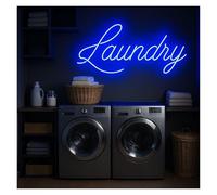 RONGCH Luci al Neon Da Parete Insegna Al Neon Laundry, USB/Alimentata Per Lavanderia E Balcone Di Casa 20cm/7.87inx40cm/15.75in(B)