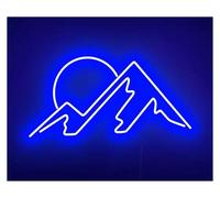RONGCH Luci al Neon Da Parete Insegna Al Neon Moon Mountain Con Paesaggio, Decorazione Da Parete Per Camera Da Letto, Sala Giochi, Soggiorno, Bar, Feste, Lampade Decorative 36cm(UN)