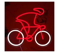 RONGCH Luci al Neon Da Parete Insegna Al Neon Per Bicicletta Per Club, Camera Da Letto, Garage, Decorazione Estetica, Disegno Per Gli Amanti Della Bicicletta 36x32cm