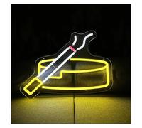 RONGCH Luci al Neon Da Parete Insegna Al Neon Per Sigarette E Posacenere Per Decorazioni Artistiche Da Parete Luce LED Dimmerabile Per Sala Feste Bar Club Camera Da Letto 40cm×30cm
