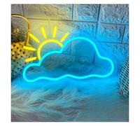 RONGCH Luci al Neon Da Parete Insegna Al Neon Sunrise, Alimentata Tramite USB, Per Cameretta, Camera Da Letto, Sala Giochi, Bar, Ufficio 24x40cm