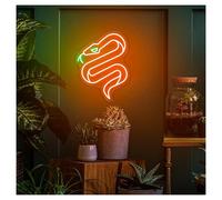 RONGCH Luci al Neon Da Parete Luce Al Neon A Forma Di Serpente, Adatta Per Pub, Studio, Casa, Bar, Decorazione Da Parete Con Dimmer, 27cmx35cm(E)