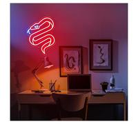 RONGCH Luci al Neon Da Parete Luce Al Neon A Forma Di Serpente, Adatta Per Pub, Studio, Casa, Bar, Decorazione Da Parete Con Dimmer, 27cmx35cm(UN)